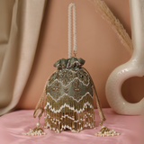 Chand Sage Green Potli | Made to Order