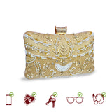 Pillow Zari Clutch | Golden