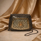 Sitara Peach Oxidized Mini Clutch