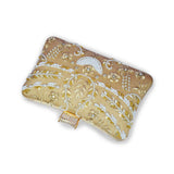 Pillow Zari Clutch | Golden