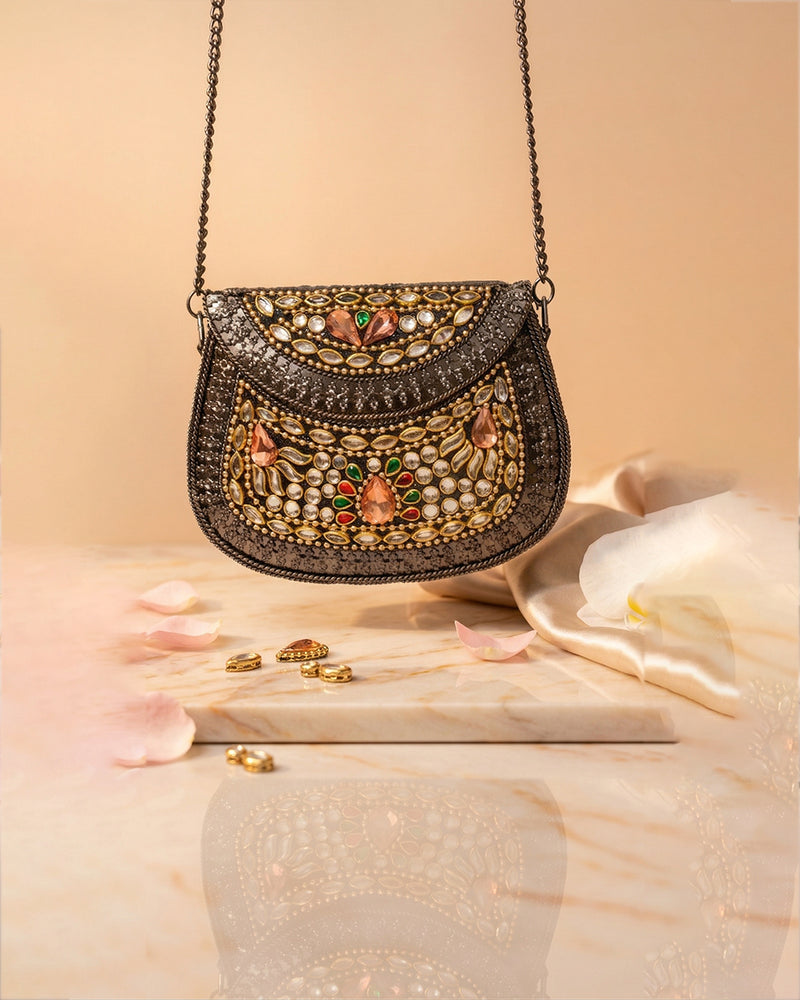Sitara Multi Oxidized Mini Clutch