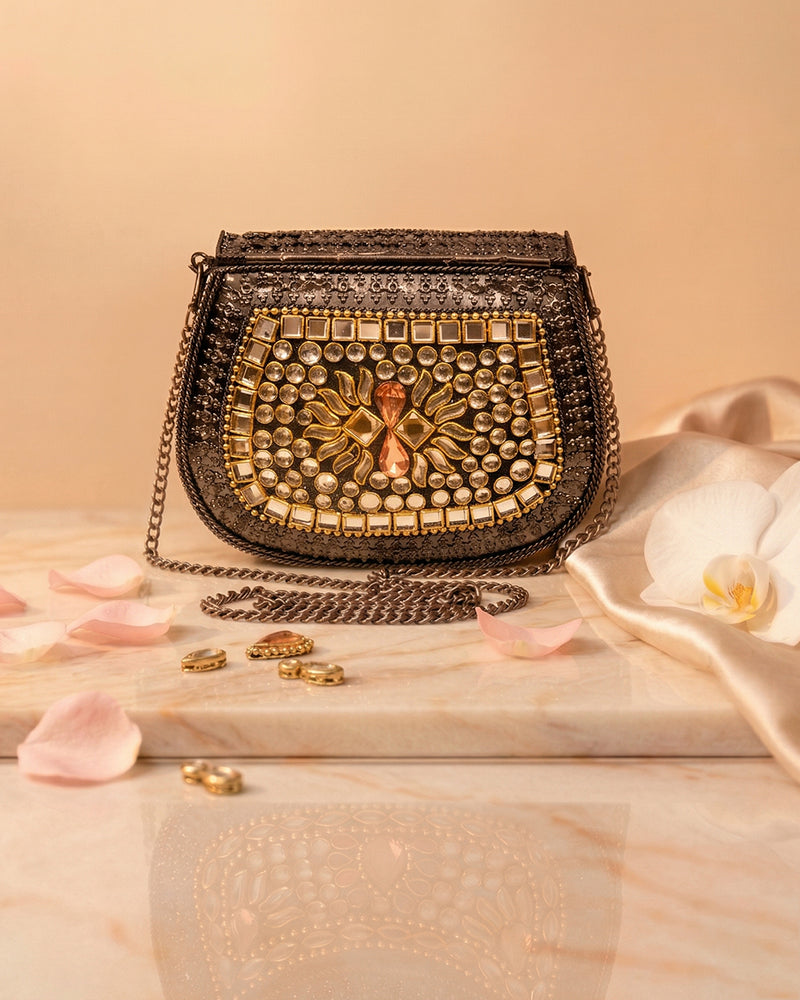Sitara Multi Oxidized Mini Clutch