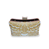 Pillow Zari Clutch | Golden