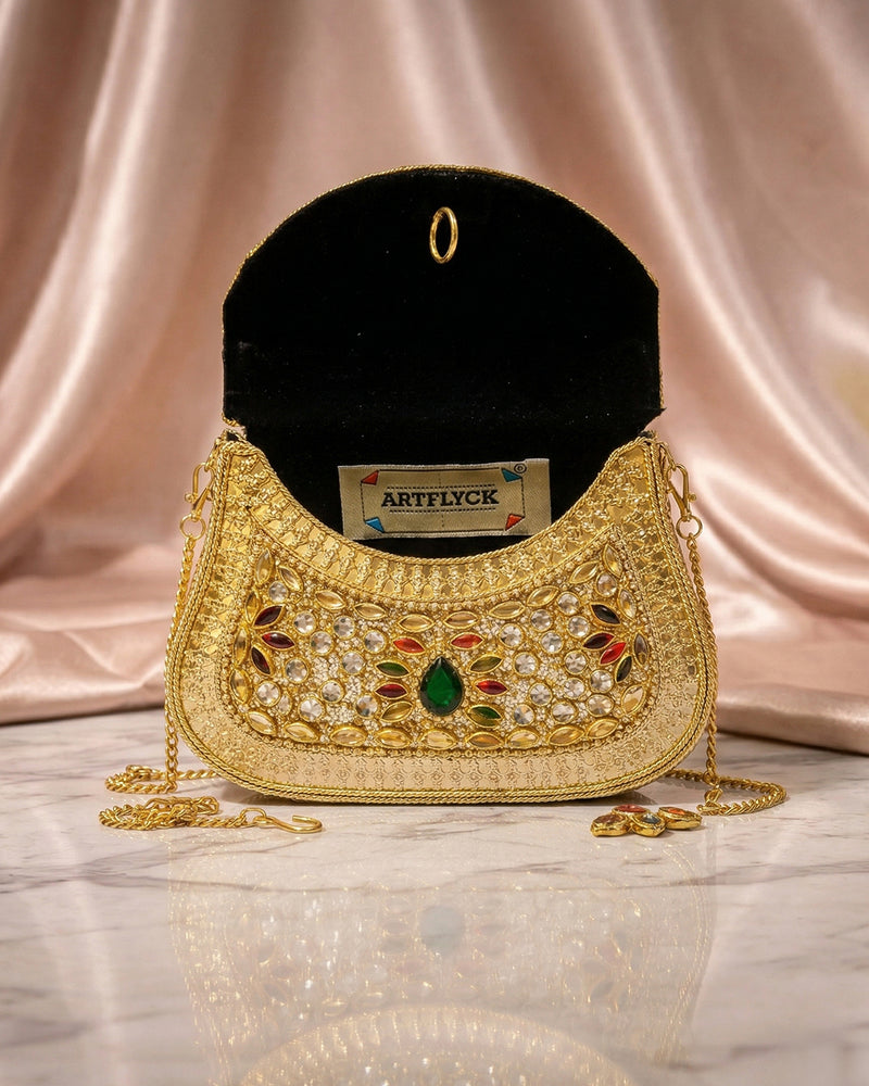Sitara Gold Multi Mini Clutch