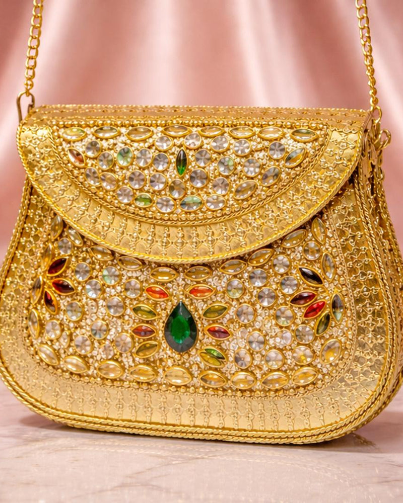 Sitara Gold Multi Mini Clutch
