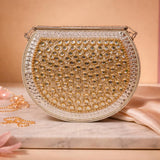 Sitara Silver Round Clutch