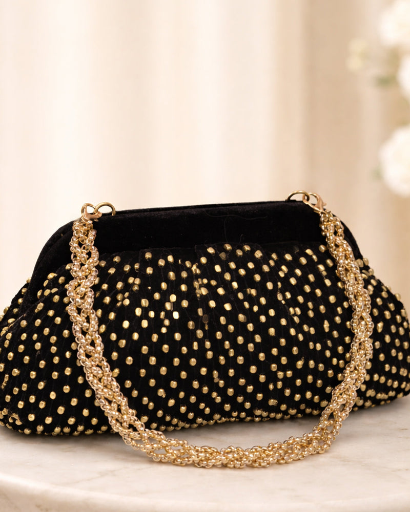 Jhankar Statement Bag | Black