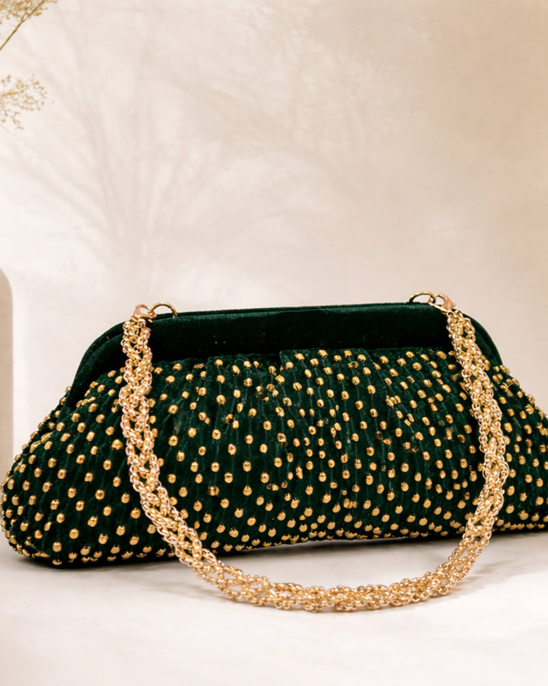 Jhankar Statement Bag | Green