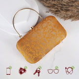 Naaz Banarasi Clutch | Yellow Gold