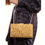 Gravel Stone Clutch | Golden