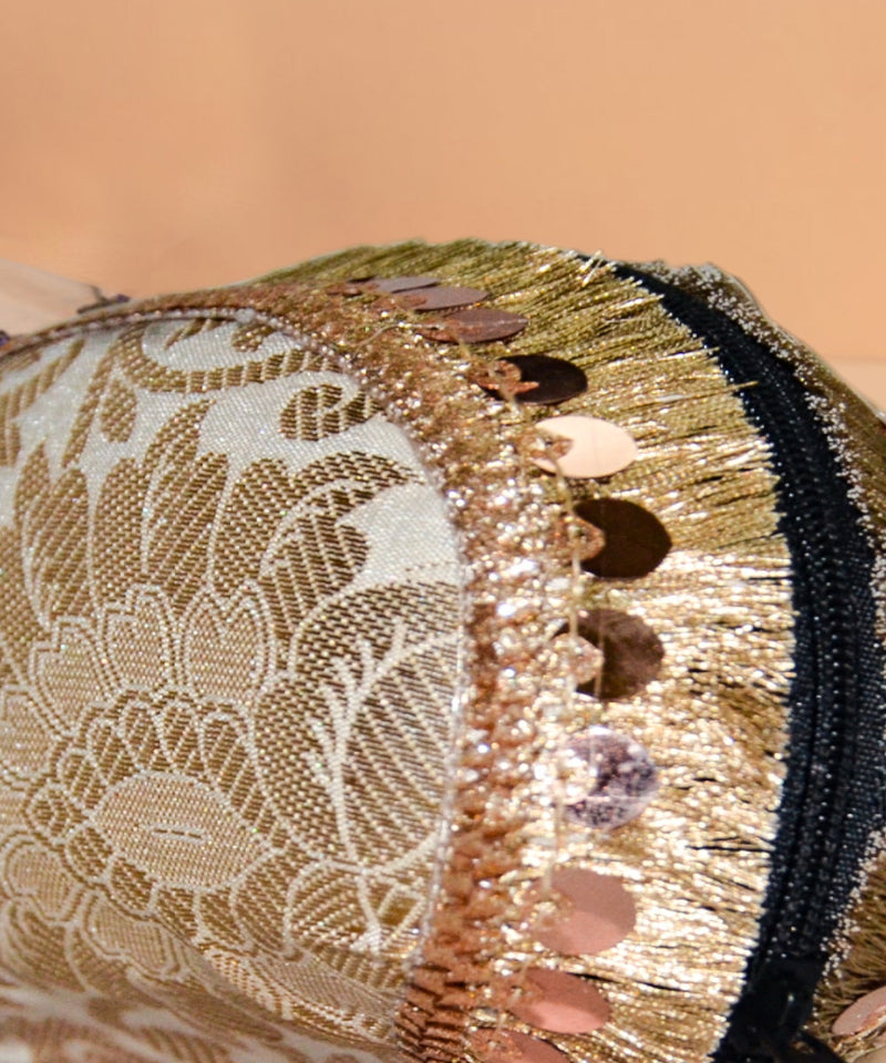 Banarasi Silk Sunglasses Case | Golden