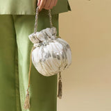 Bella Sequence Wedding Potli | White