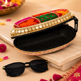 Rangrej Phulkari Sunglass Case