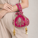 Raas Zardozi Pink Potli