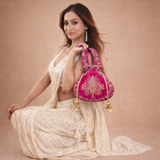 Raas Zardozi Pink Potli