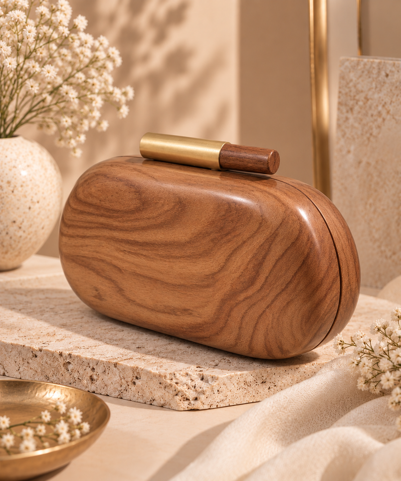 Aranya Wooden Clutch