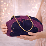 Aarzo Organza Batua| Purple