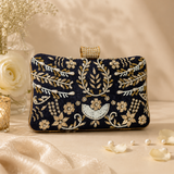 Pillow Zari Clutch | Blue