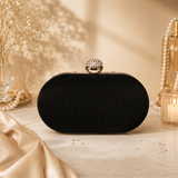 Capsule Zari Clutch | Black