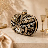 Capsule Zari Clutch | Black