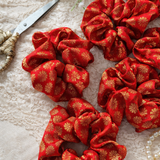 Banarasi Scrunchies | Red