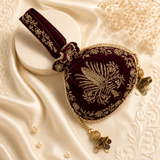 Raas Zardozi Maroon Potli
