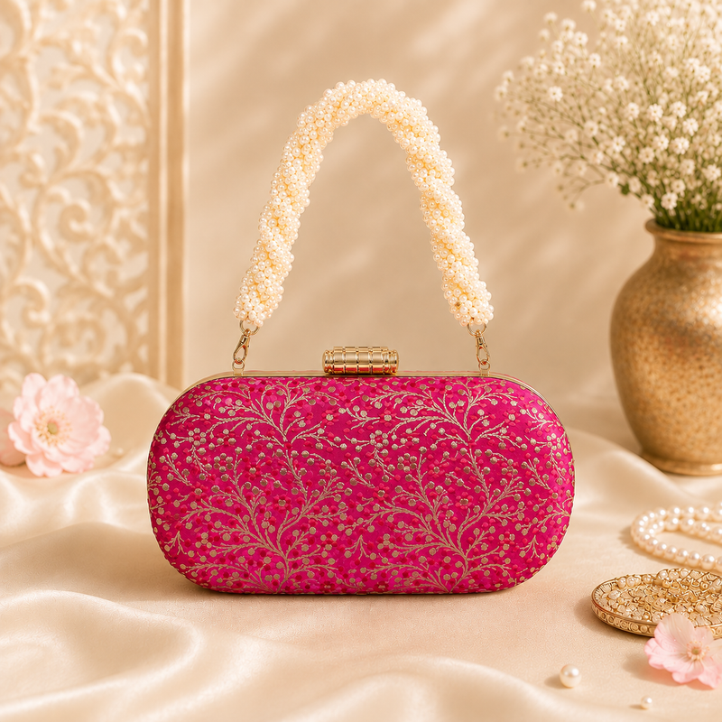 Anaya Capsule Fuchsia Clutch