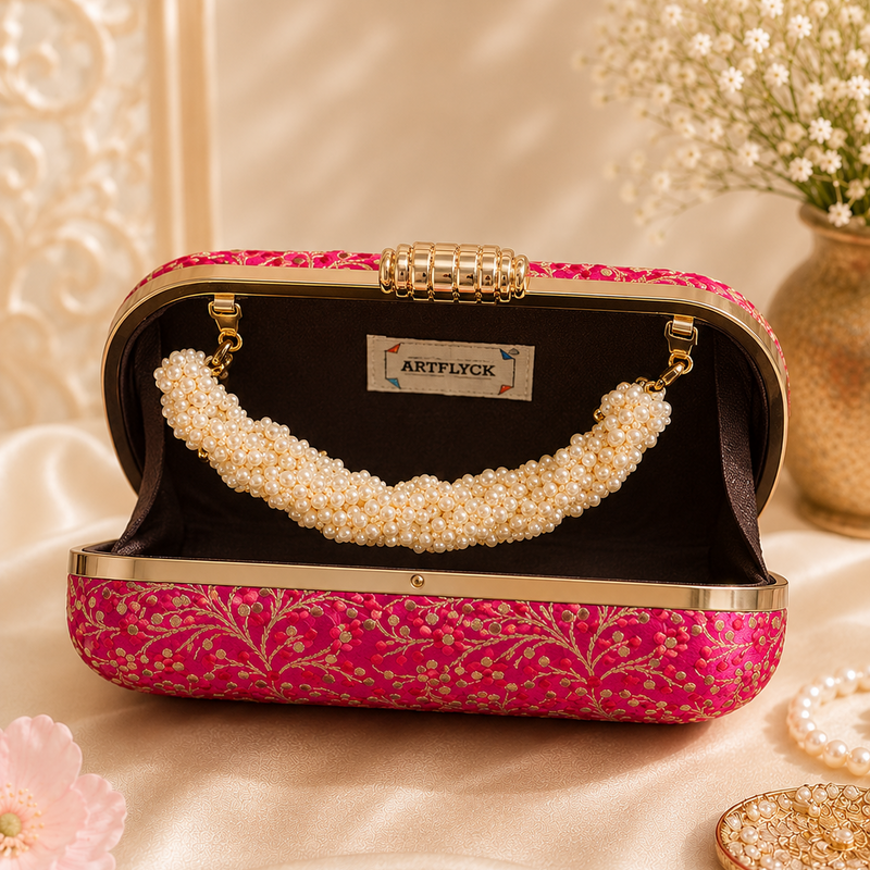 Anaya Capsule Fuchsia Clutch