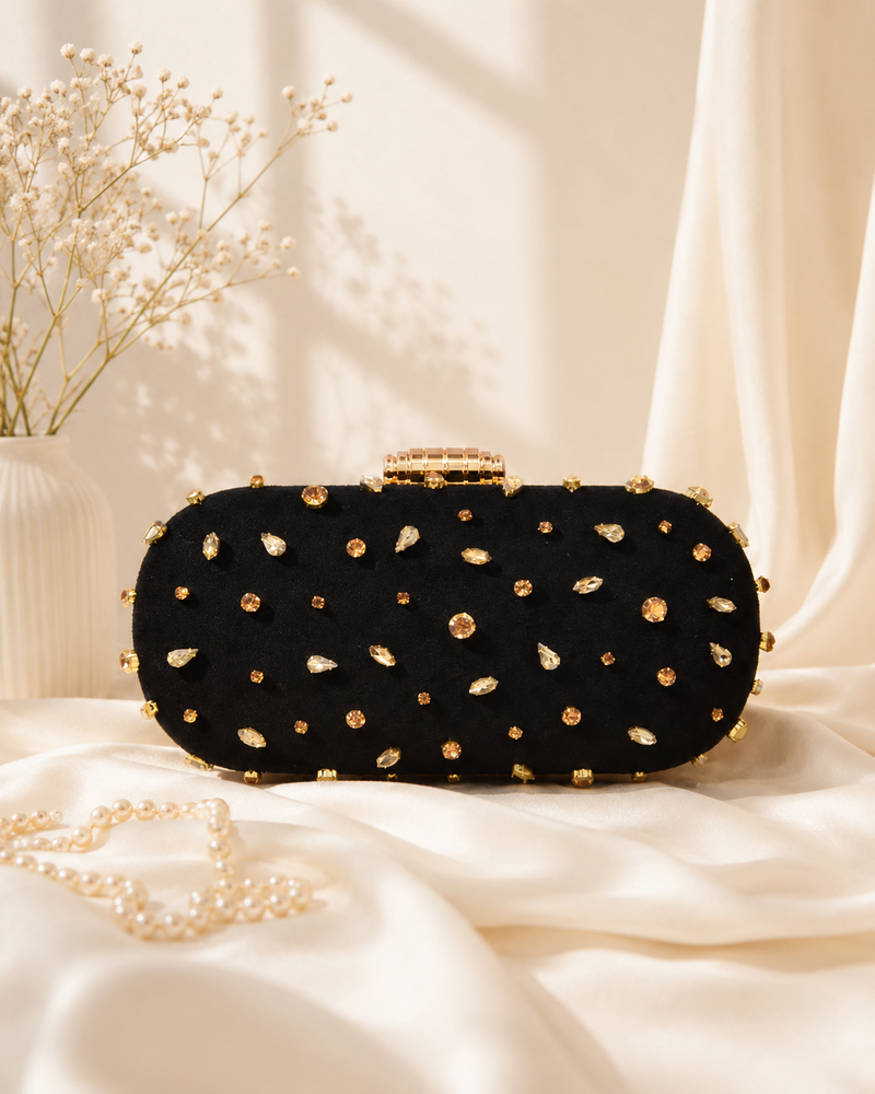 Ruby Black Clutch