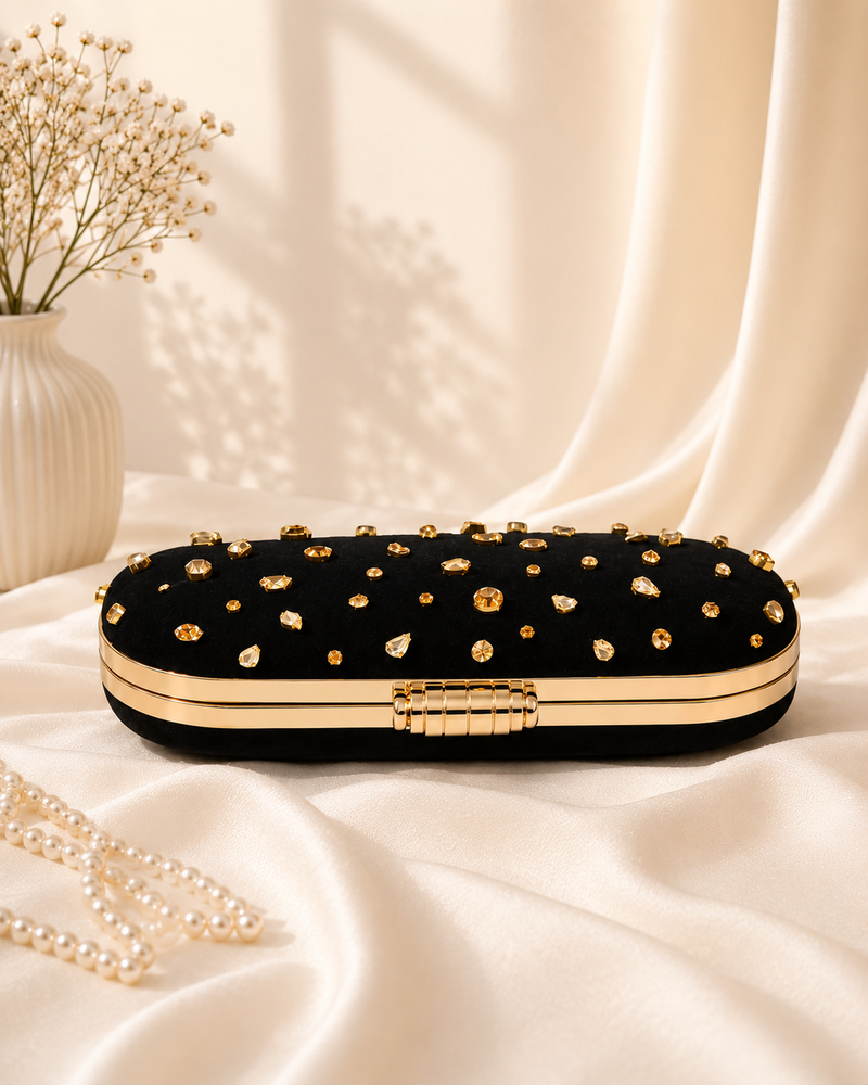 Ruby Black Clutch