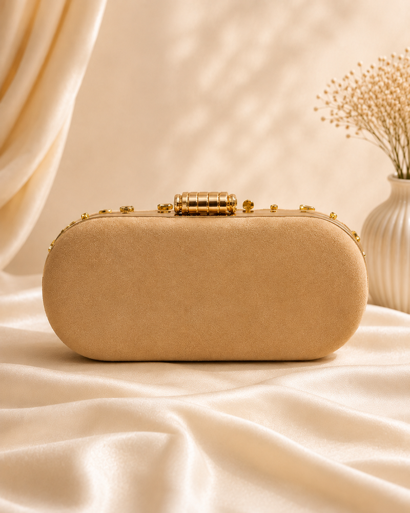 Ruby Tan Clutch