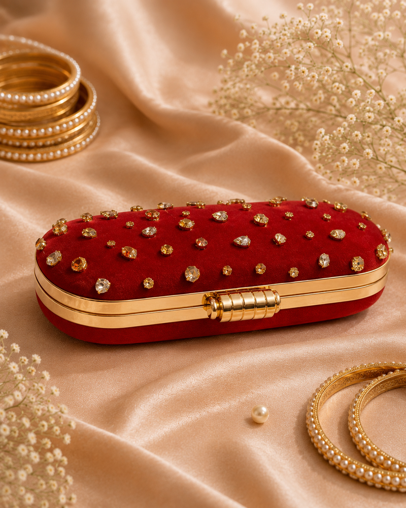 Ruby Red Clutch