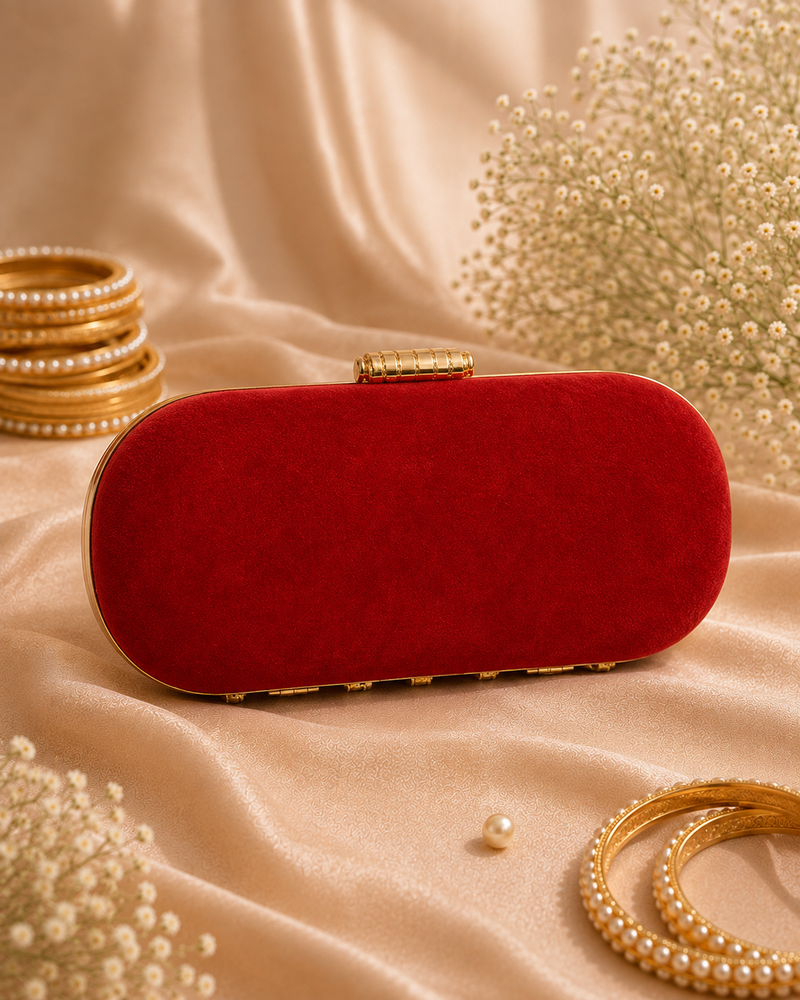 Ruby Red Clutch