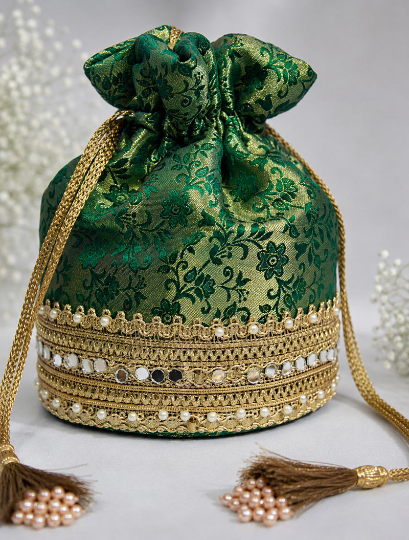 Gulnaar Green Potli