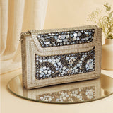 Bohemia Metal Envelope Clutch | Golden