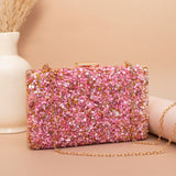 Gravel Stone Clutch | Pink