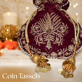 Raas Zardozi Maroon Potli