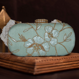 Anaya Capsule Mint Clutch