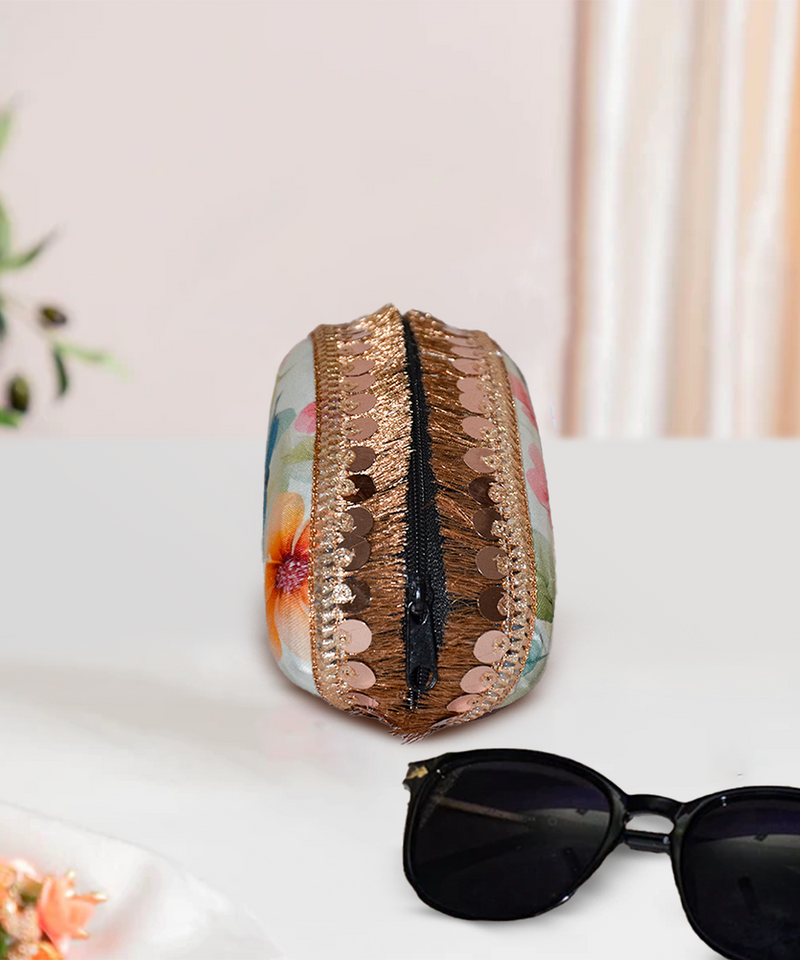 Modal Sunglasses Case | White Bloom