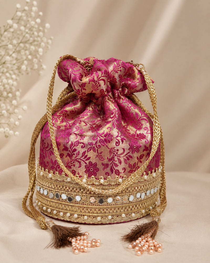 Gulnaar Fuchsia Potli