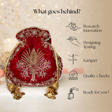 Raas Zardozi Red Potli