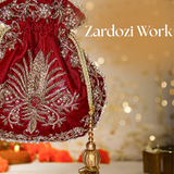 Raas Zardozi Red Potli