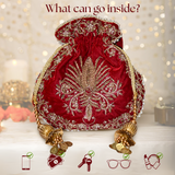 Raas Zardozi Red Potli