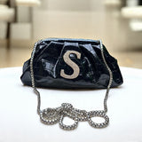 Alia Leatherite Black Batua