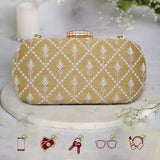 Anara Capsule Clutch | Golden - ArtFlyck