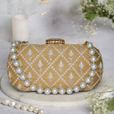Anara Capsule Clutch | Golden - ArtFlyck
