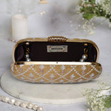 Anara Capsule Clutch | Golden - ArtFlyck