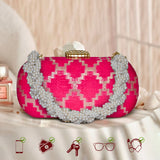 Anara Capsule Clutch | Pink - ArtFlyck