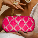 Anara Capsule Clutch | Pink - ArtFlyck