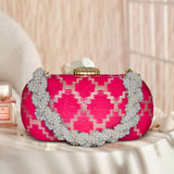 Anara Capsule Clutch | Pink - ArtFlyck